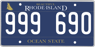 RI license plate 999690