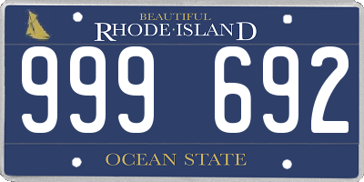 RI license plate 999692