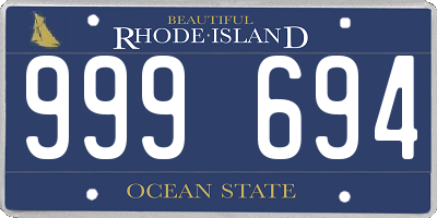 RI license plate 999694