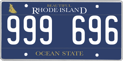 RI license plate 999696