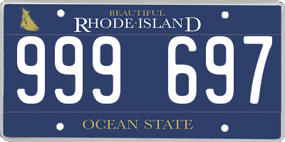 RI license plate 999697