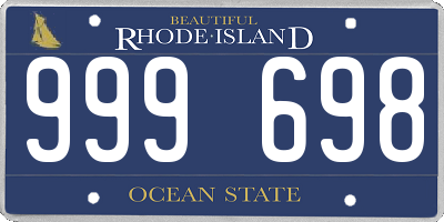 RI license plate 999698