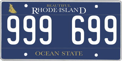 RI license plate 999699