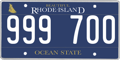 RI license plate 999700