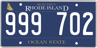 RI license plate 999702