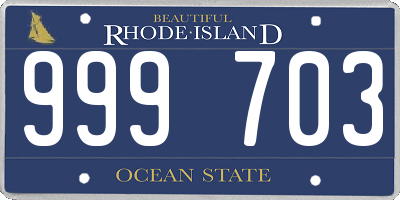 RI license plate 999703