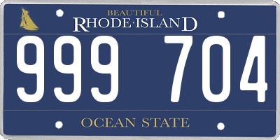 RI license plate 999704