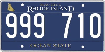 RI license plate 999710