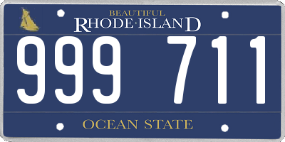 RI license plate 999711