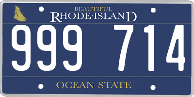 RI license plate 999714