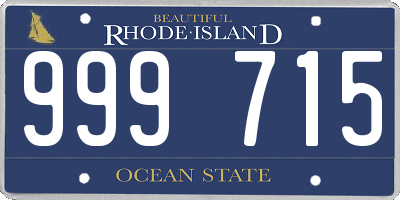 RI license plate 999715