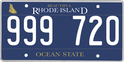 RI license plate 999720