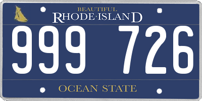 RI license plate 999726