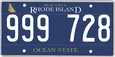 RI license plate 999728