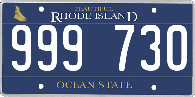 RI license plate 999730