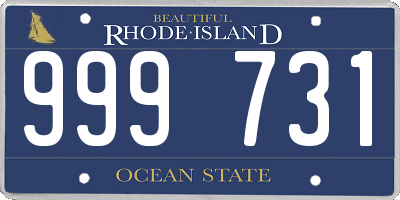 RI license plate 999731