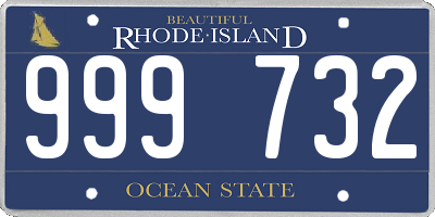 RI license plate 999732