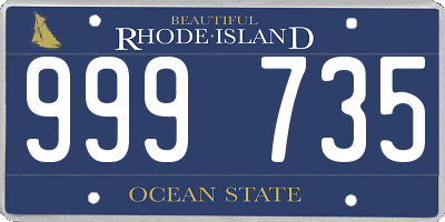 RI license plate 999735