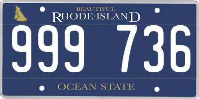 RI license plate 999736