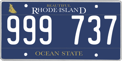 RI license plate 999737