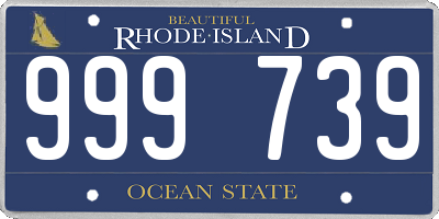 RI license plate 999739