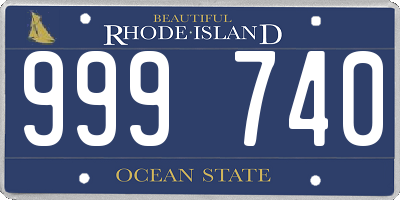 RI license plate 999740