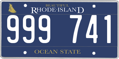 RI license plate 999741