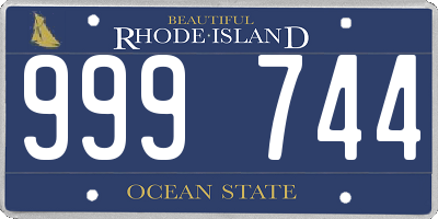 RI license plate 999744