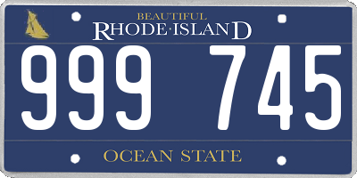 RI license plate 999745