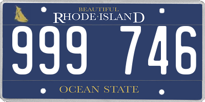 RI license plate 999746