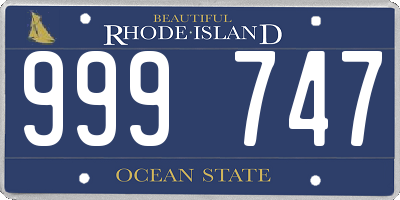 RI license plate 999747