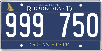 RI license plate 999750