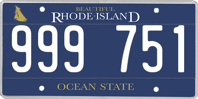 RI license plate 999751