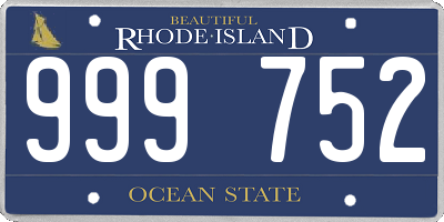 RI license plate 999752