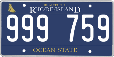 RI license plate 999759