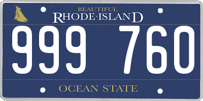 RI license plate 999760