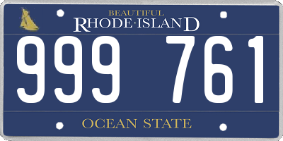 RI license plate 999761