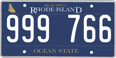 RI license plate 999766