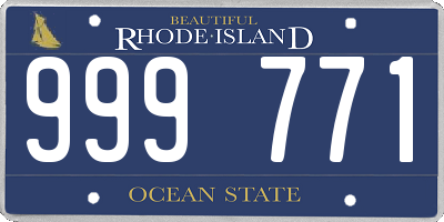 RI license plate 999771
