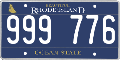 RI license plate 999776
