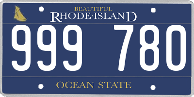 RI license plate 999780