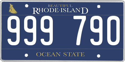 RI license plate 999790