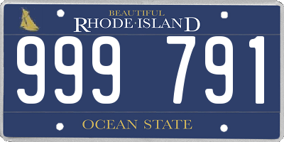 RI license plate 999791