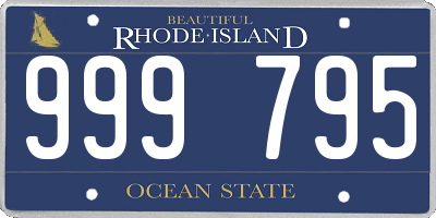 RI license plate 999795