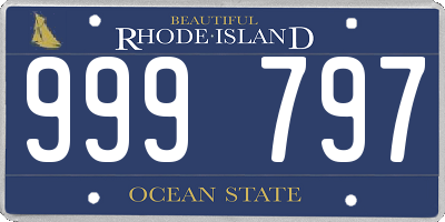 RI license plate 999797