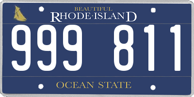 RI license plate 999811
