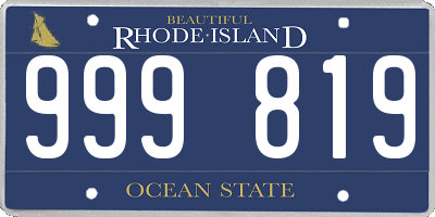 RI license plate 999819