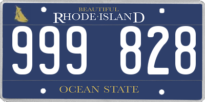 RI license plate 999828