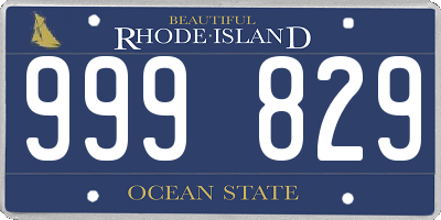 RI license plate 999829