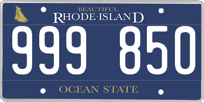 RI license plate 999850